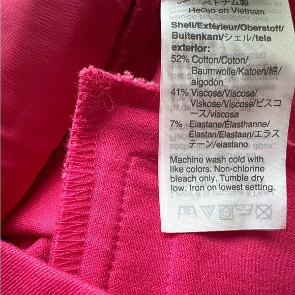 J. Crew Hot Pink Slim Fit Pants Size 0 /24 - Picture 5 of 7